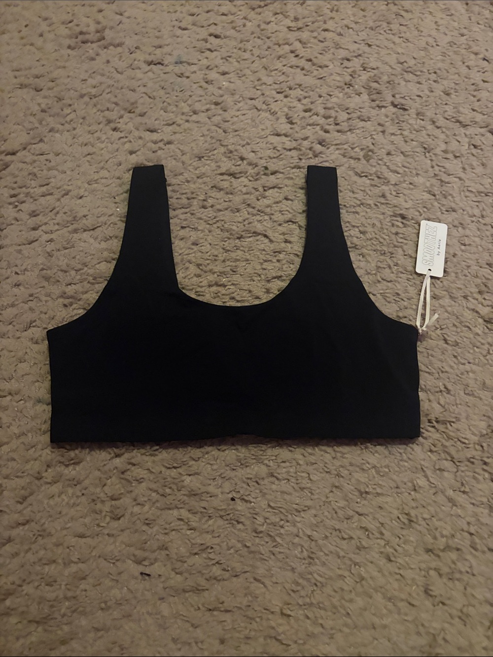 Aerie Smoothez Cotton Blend Bralette Black